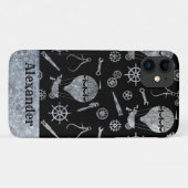 Steampunk Silver Zinc Ballooning Theme Individuell Case-Mate iPhone Hülle (Rückseite (Horizontal))
