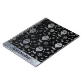 Steampunk Silver Zinc Ballooning Theme Individuell Notizblock (Linke Seite)
