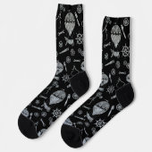 Steampunk Silver Zinc Balloons subtil Mit Monogram Socken (Linkes Detail)