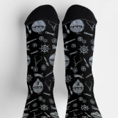 Steampunk Silver Zinc Balloons subtil Mit Monogram Socken (Oben)