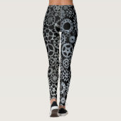 Steampunk Silver Zinc Bronze Leggings (Rückseite)