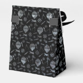 Steampunk Silver Zink Balloons Custom Monogram Geschenkschachtel (Rückseite)