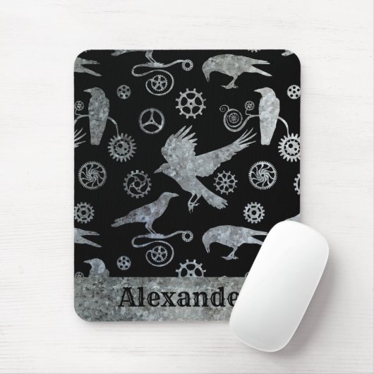 Steampunk-Silver-Zink-Zahnräder und -Individuelle Mousepad (Mit Mouse)