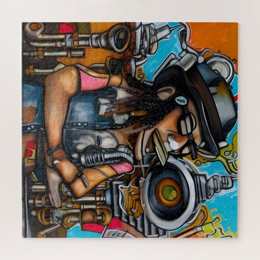 Steampunk Singer in Dreamland Puzzle (Horizontal)