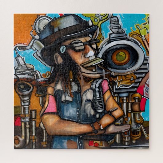 Steampunk Singer in Dreamland Puzzle (Vertikal)