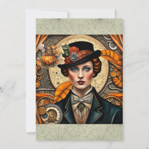 Steampunk Siren von Halloween Feiertagskarte