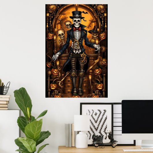 Steampunk Skeleton 2 Poster (Heimbüro)