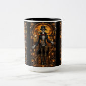 Steampunk Skeleton 2 Zweifarbige Tasse (Mittel)