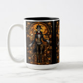Steampunk Skeleton 2 Zweifarbige Tasse (Links)