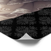 Steampunk Skeleton Art Poster (Ecke)