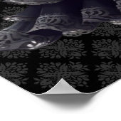 Steampunk Skeleton Art Poster (Ecke)