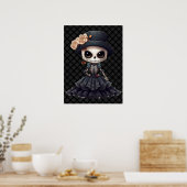 Steampunk Skeleton Art Poster (Küche)