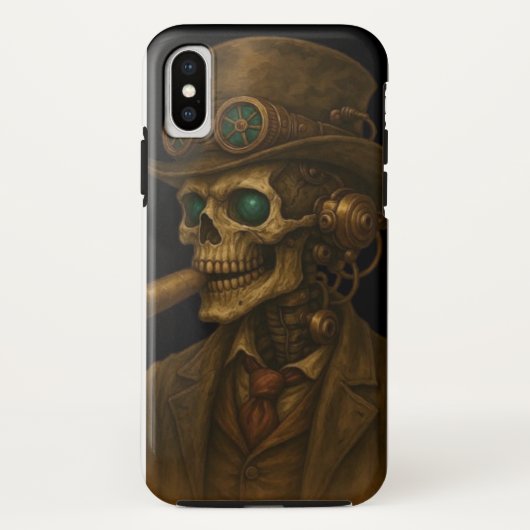 Steampunk Skeleton Gentleman Mobile Cover (Rückseite)