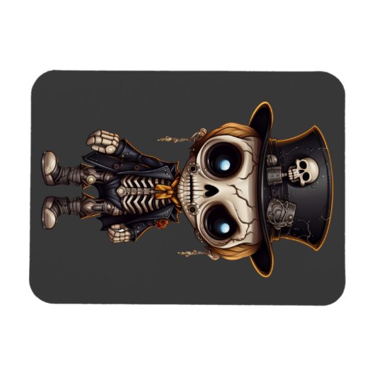 Steampunk Skeleton Magnet (Horizontal)