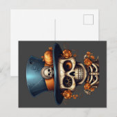Steampunk Skeleton Postcard Postkarte (Vorne/Hinten)