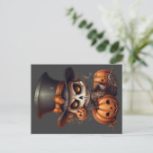Steampunk Skeleton Postcard Postkarte (Stehend Vorderseite)