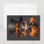 Steampunk Skeleton Postcard Postkarte (Vorne/Hinten)
