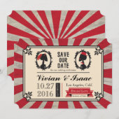 Steampunk Skull Cameo Wedding Save the Data Date (Vorne/Hinten)