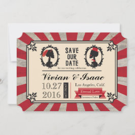 Steampunk Skull Cameo Wedding Save the Data Save The Date