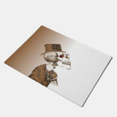 Steampunk Skull Fußmatte (Schrägansicht)