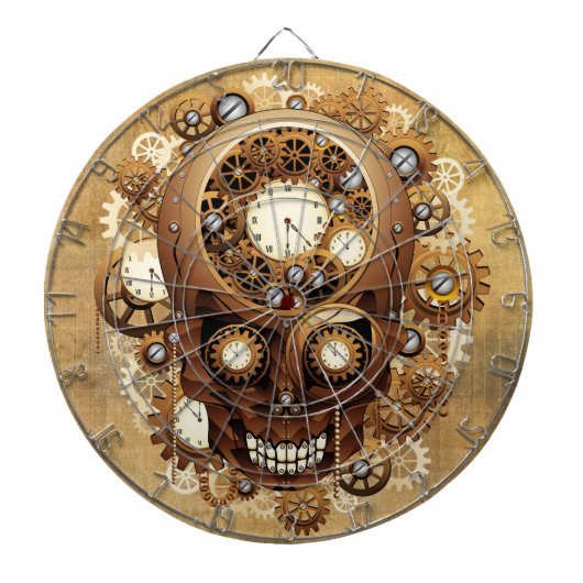 Steampunk Skull Gothic Style Dartscheibe (vorne)