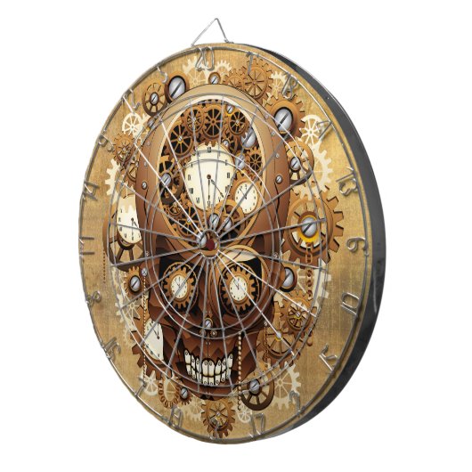 Steampunk Skull Gothic Style Dartscheibe (Vorderseite rechts)