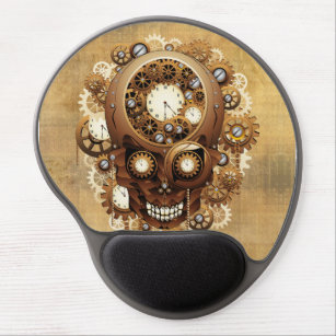 Steampunk Skull Gothic Style Gel Mousepad