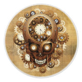 Steampunk Skull Gothic Style Keramikknauf (Vorderseite)