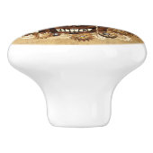 Steampunk Skull Gothic Style Keramikknauf (Seitenansicht)