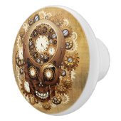 Steampunk Skull Gothic Style Keramikknauf (Rechts)