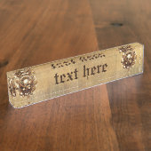 Steampunk Skull Gothic Style Namensplakette (Seite)