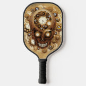Steampunk Skull Gothic Style Pickleball Schläger (Rückseite)