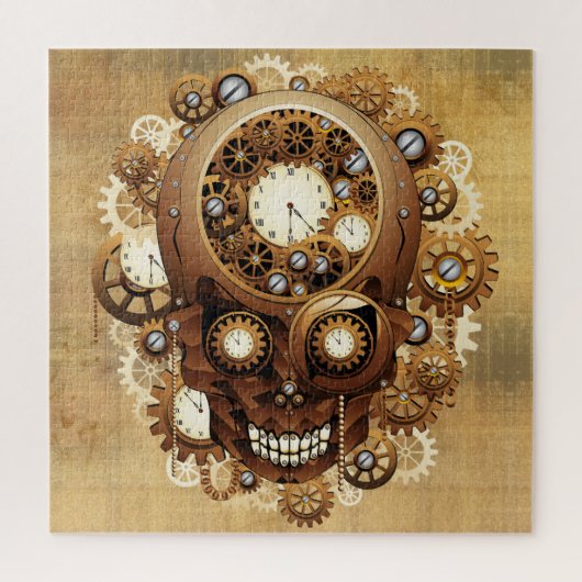 Steampunk Skull Gothic Style Puzzle (Vertikal)