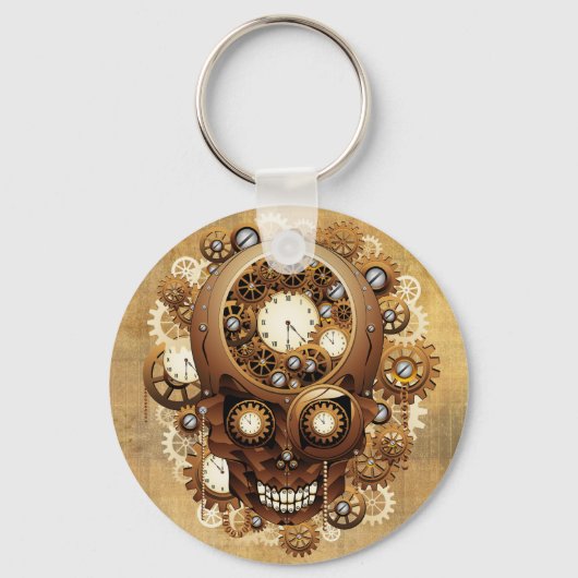 Steampunk Skull Gothic Style Schlüsselanhänger (Vorderseite)