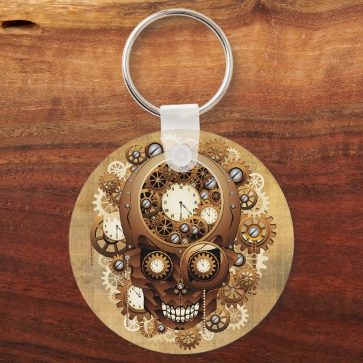 Steampunk Skull Gothic Style Schlüsselanhänger (Vorderseite)