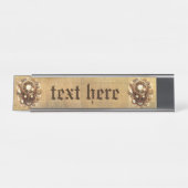 Steampunk Skull Gothic Style Schreibtischnamensplakette (Vorderseite )