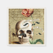 Steampunk Skull Halloween Cocktail Papier Napkins Serviette (Vorderseite)