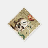 Steampunk Skull Halloween Cocktail Papier Napkins Serviette (Ecke)