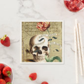 Steampunk Skull Halloween Cocktail Papier Napkins Serviette (Beispiel)