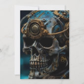 Steampunk Skull Halloween-Party Einladung (Vorderseite)