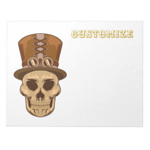 Steampunk Skull im Top Hat Thunder_Cove Journal Notizblock