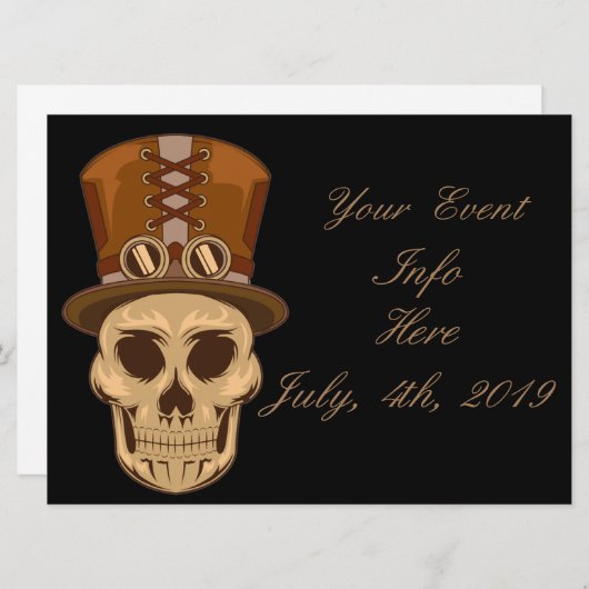 Steampunk Skull in Top Hat Thunder_Cove (Vorne/Hinten)