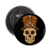 Steampunk Skull in Top Hat Thunder_Cove Flaschenöffner (Vorderseite)