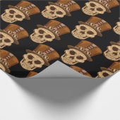 Steampunk Skull in Top Hat Thunder_Cove Geschenkpapier (Ecke)