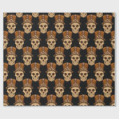 Steampunk Skull in Top Hat Thunder_Cove Geschenkpapier (Flach)