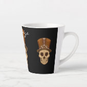 Steampunk Skull in Top Hat Thunder_Cove Milchtasse (Rechts)