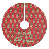 Steampunk Skull in Top Hat Thunder_Cove Polyester Weihnachtsbaumdecke (Vorderseite)
