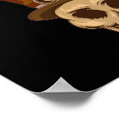 Steampunk Skull in Top Hat Thunder_Cove Poster (Ecke)