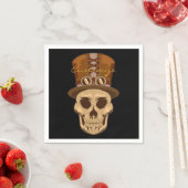 Steampunk Skull in Top Hat Thunder_Cove Serviette (Beispiel)