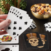 Steampunk Skull in Top Hat Thunder_Cove Spielkarten (In Situ)